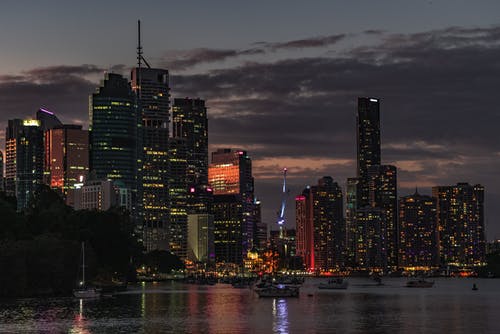 夜间摄影时的城市景观 · 免费素材图片