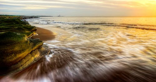 日落海滩 · 免费素材图片