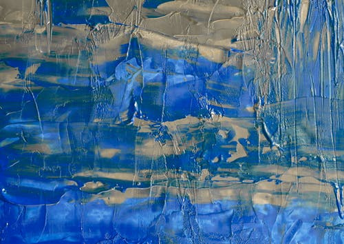 蓝色和灰色抽象绘画 · 免费素材图片