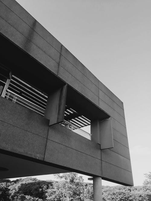 建筑物的灰度照片 · 免费素材图片