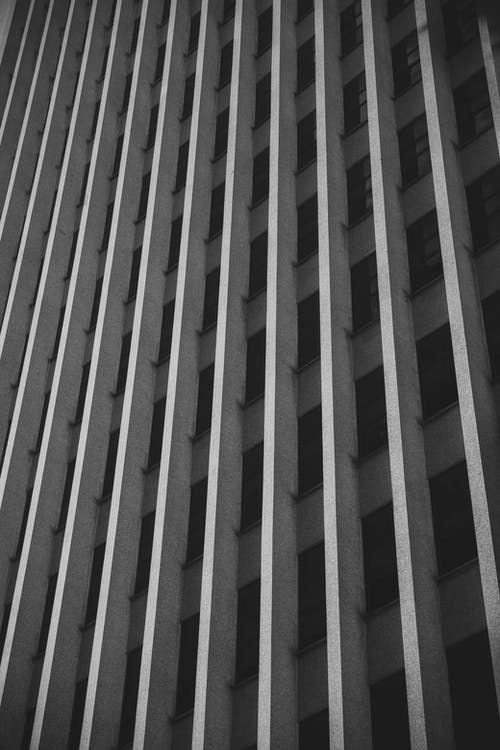 建筑物的灰度照片 · 免费素材图片