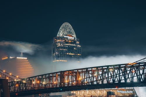 点燃的吊桥照片 · 免费素材图片