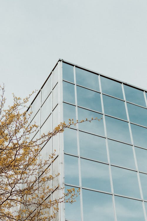 蓝色建筑窗户风光 · 免费素材图片