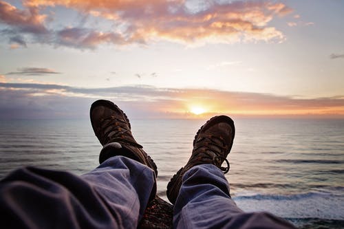 双棕色系带鞋 · 免费素材图片