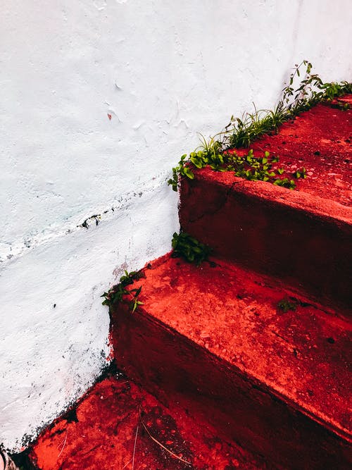红色楼梯 · 免费素材图片