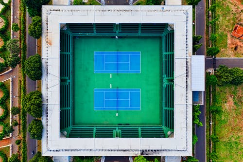 网球场航拍 · 免费素材图片