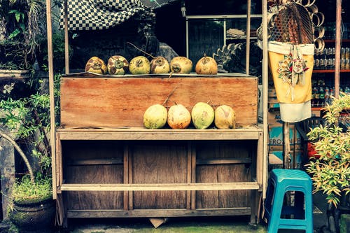 卖椰子的商店的照片 · 免费素材图片