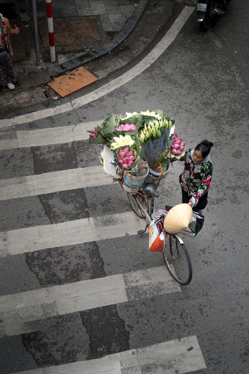 女子骑自行车 · 免费素材图片