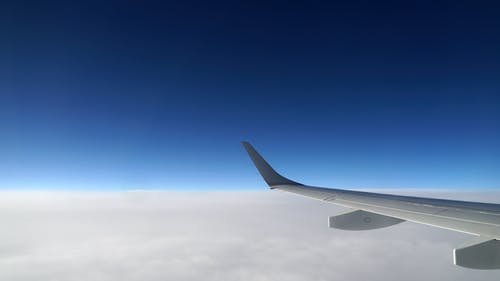 飞机机翼从飞机窗口 · 免费素材图片