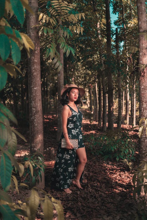 女人在树林里的照片 · 免费素材图片