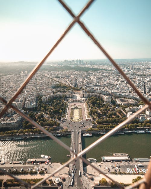 巴黎市的航拍照片 · 免费素材图片