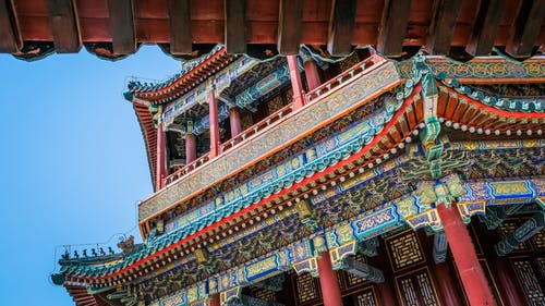 中国古代建筑设计的五彩寺 · 免费素材图片