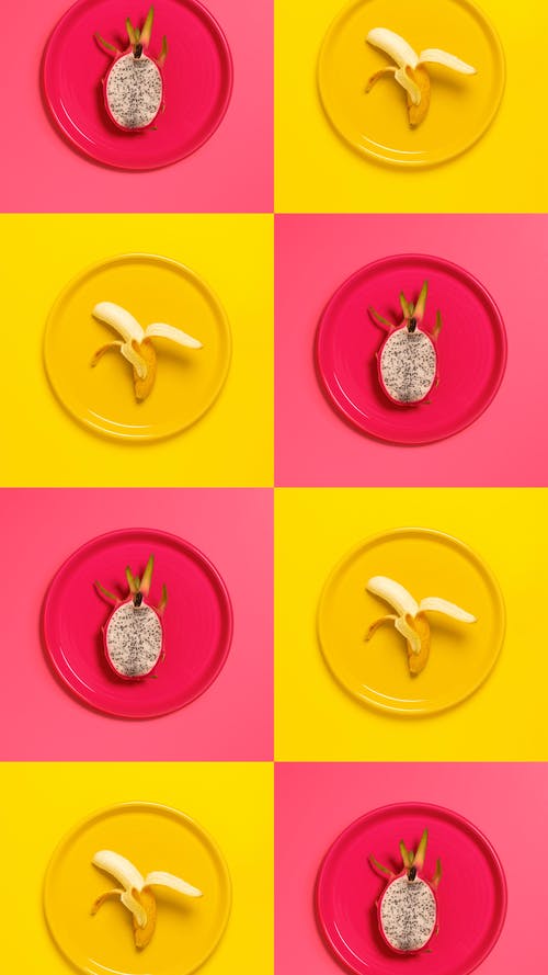 香蕉和火龙果图 · 免费素材图片