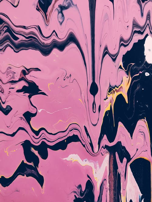 粉色和蓝色抽象绘画 · 免费素材图片