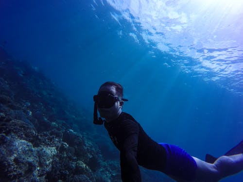 浮潜的人水下摄影 · 免费素材图片