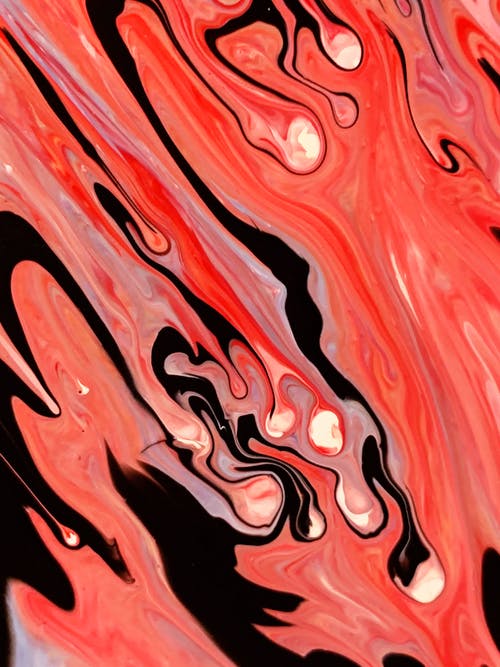 红色和黑色融化的抽象绘画 · 免费素材图片
