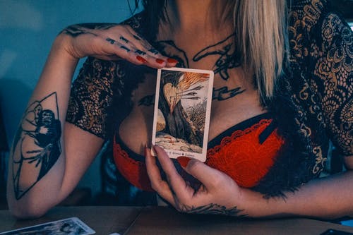 女士黑色和红色蕾丝文胸 · 免费素材图片