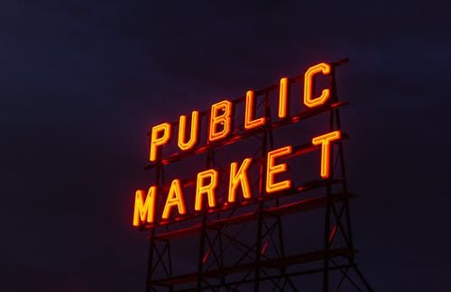 公开市场霓虹灯 · 免费素材图片