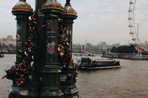 伦敦眼和爱情锁 · 免费素材图片