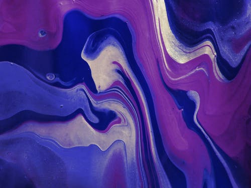 紫色和蓝色液体抽象插图 · 免费素材图片