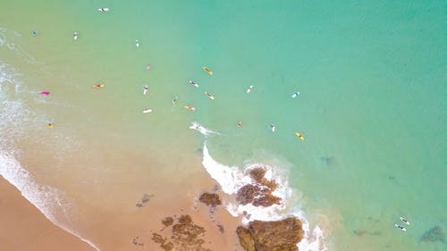 白天，海滨鸟瞰 · 免费素材图片