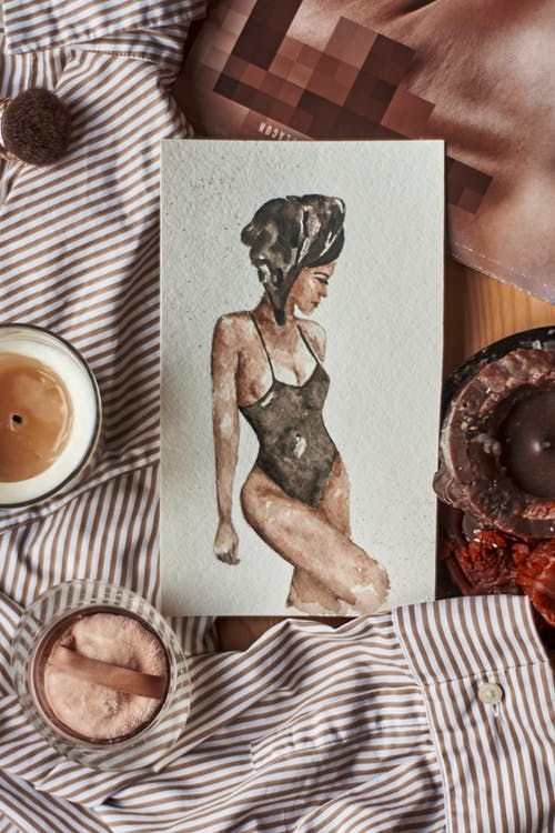 一个女人的画 · 免费素材图片