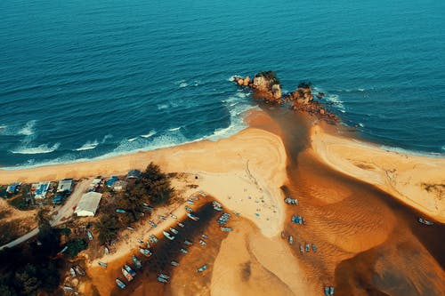 海滩鸟瞰图 · 免费素材图片