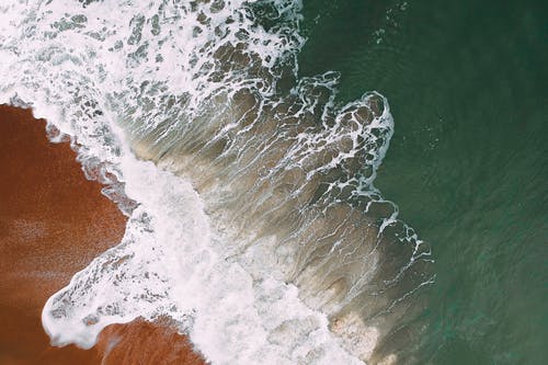 航拍照片平静的海洋 · 免费素材图片
