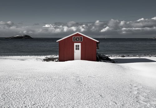 红白谷仓之家 · 免费素材图片