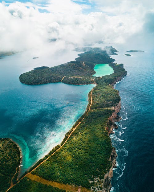 鸟瞰岛屿的照片 · 免费素材图片
