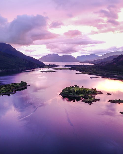 黎明时湖的风景照片 · 免费素材图片
