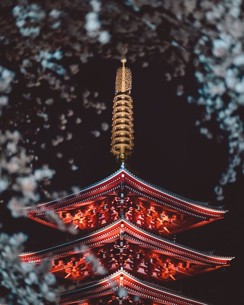 夜间古建筑照片 · 免费素材图片