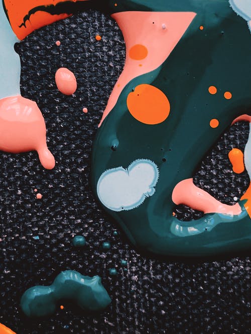 五颜六色的彩绘的水和油的抽象背景 · 免费素材图片