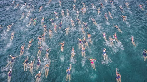 游泳者在海上挑战公园 · 免费素材图片