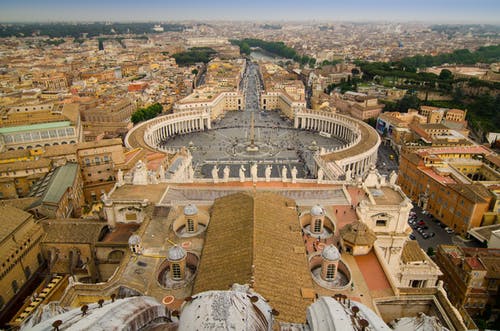 梵蒂冈城鸟瞰图 · 免费素材图片