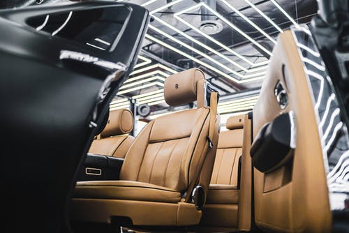 棕色皮革劳斯莱斯汽车座椅 · 免费素材图片