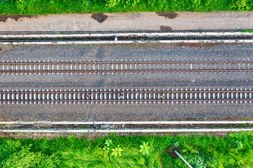 空中射击的铁路 · 免费素材图片