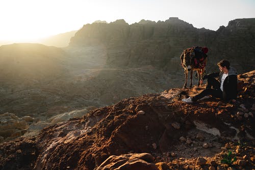 一匹马旁边的人 · 免费素材图片