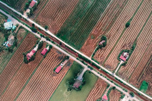 空中射击的农田 · 免费素材图片