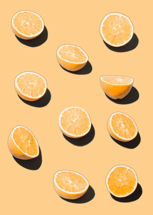 明亮的类似切橙子的插图 · 免费素材图片
