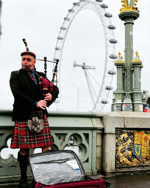 伦敦苏格兰苏格兰短裙的音乐家 · 免费素材图片