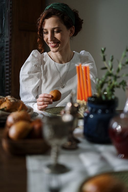 有关challah的, hanukkiah, 以色列早餐的免费素材图片