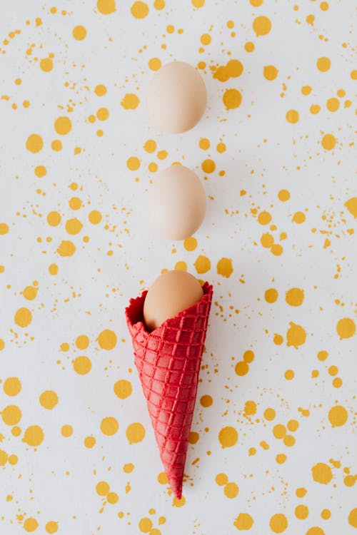 有关冰淇淋甜筒, 斑, 油漆飞溅的免费素材图片