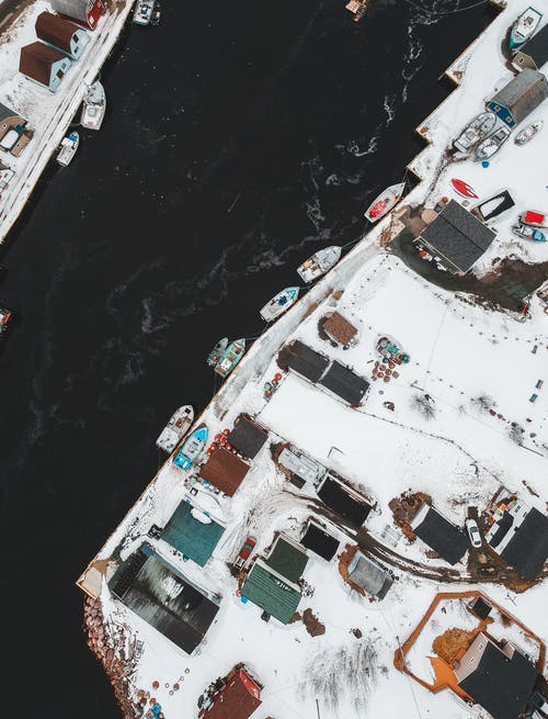 有关住宅, 俯视图, 冬季的免费素材图片