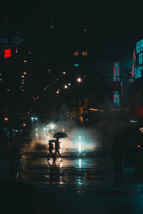 有关下雨, 交通系统, 剪影的免费素材图片