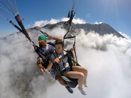 有关冒险, 双人滑翔伞, 天空的免费素材图片