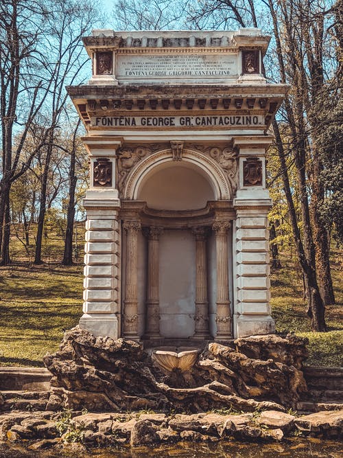 有关喷泉, 垂直拍摄, 建筑的免费素材图片