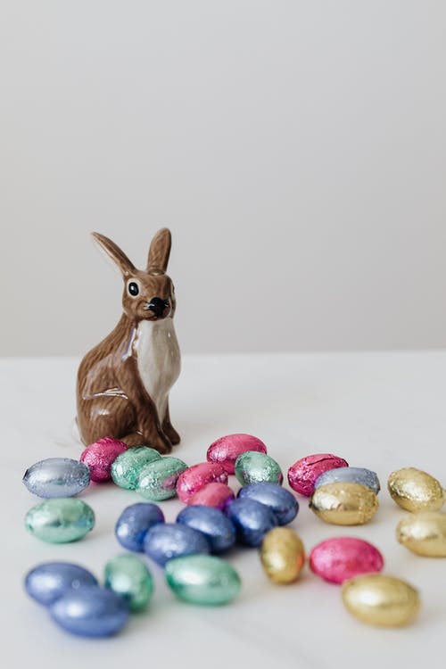 有关兔子, 复活节装饰品, 巧克力蛋的免费素材图片