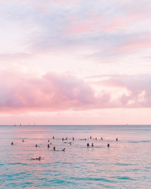 有关傍晚的太阳, 在云层之上, 夏威夷的免费素材图片