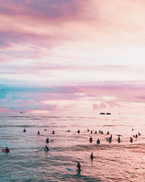 有关傍晚的太阳, 冲浪摄影, 夏威夷的免费素材图片